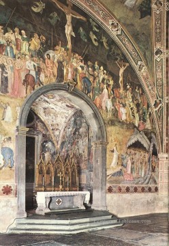  CE Tableaux - Fresques sur le mur central Quattrocento peintre Andrea da Firenze